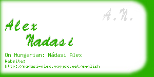 alex nadasi business card